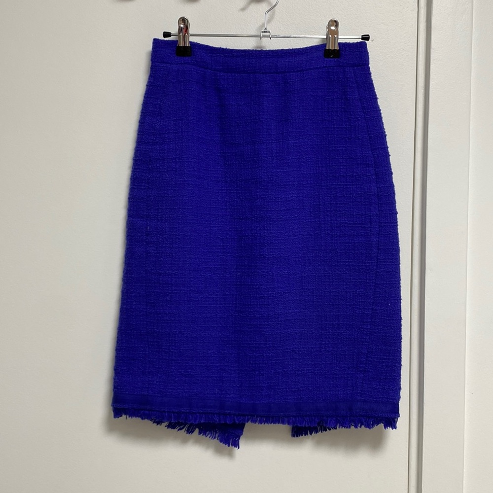 J.Crew tweed blue pencil skirt, Sz 00